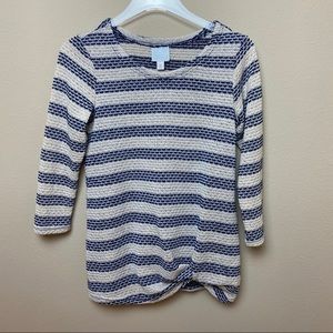 Sunday Somewhere | Knot Front Stripe Sweater